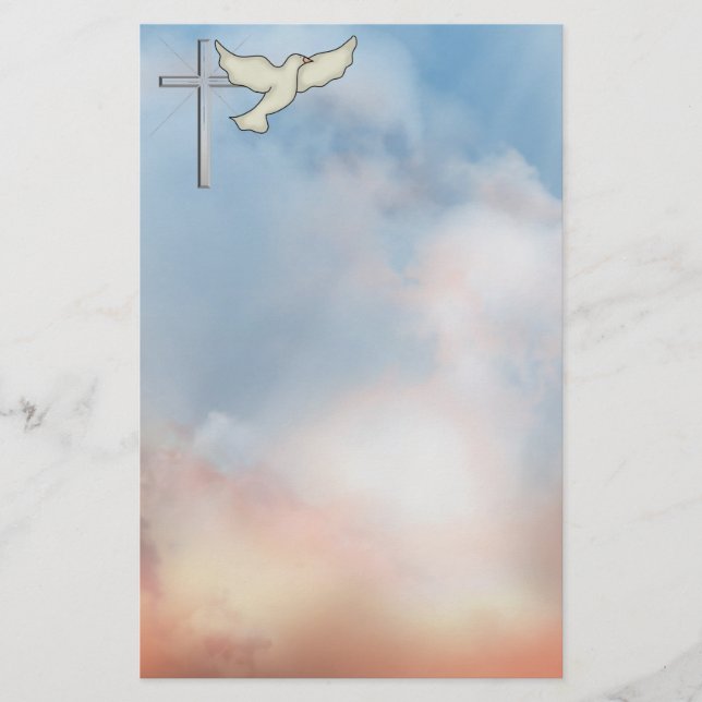 Papelería Paloma del cristiano inmóvil (Anverso)