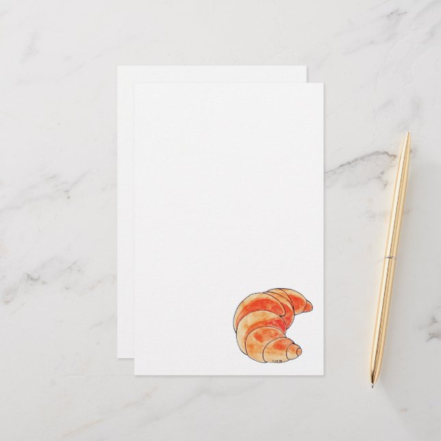 Papelería pan de croissant marrón (Anverso/Reverso In Situ)