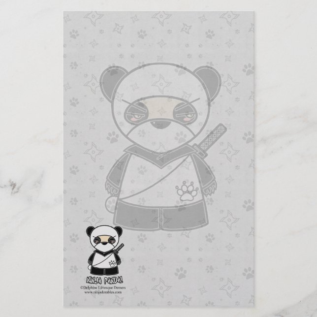 Papelería ¡Panda de Ninja! Efectos de escritorio (Anverso)