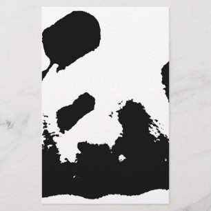 Papelería Panda Pop Art Blanco Negro