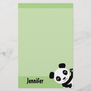 Papelería Panda que agita inmóvil