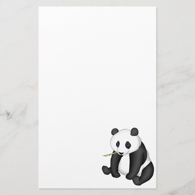 Papelería Panda que come el bambú (Anverso)