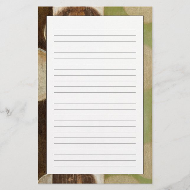 Papelería Panel de madera de tono de la Tierra pintado con c (Anverso)