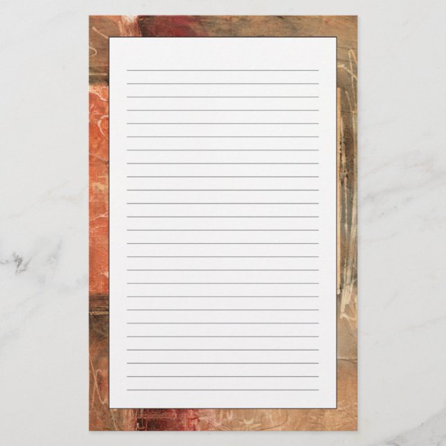 Papelería Panorama rojo abstracto (Anverso)