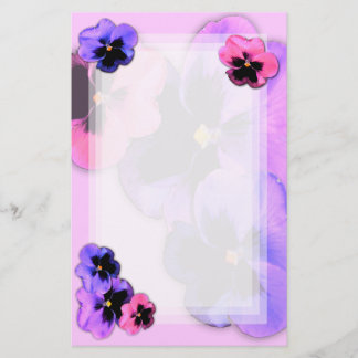 Papelería Pansies en rosa