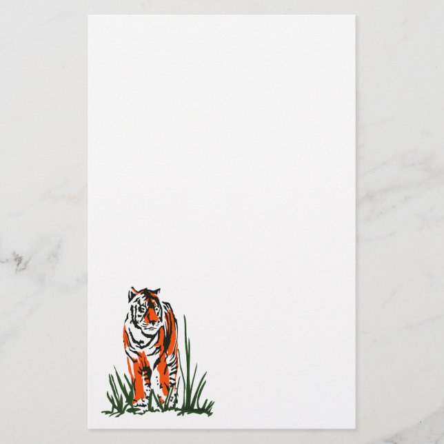Papelería Pantalla de seda tigre (Anverso)