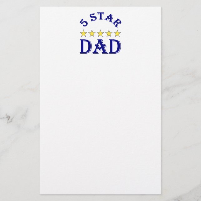 Papelería Papá de Cinco Estrellas (Anverso)