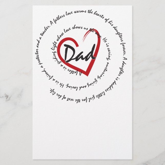 Papelería Papá del Día del Padre (Anverso)