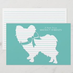 Papelería Papillon Dog Puppy Silhouette