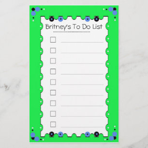 Papelería Para hacer la lista inmóvil