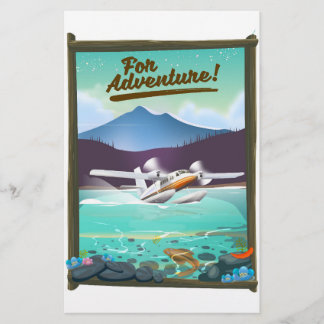 Papelería ¡Para la aventura! Póster de viaje en hidroavión