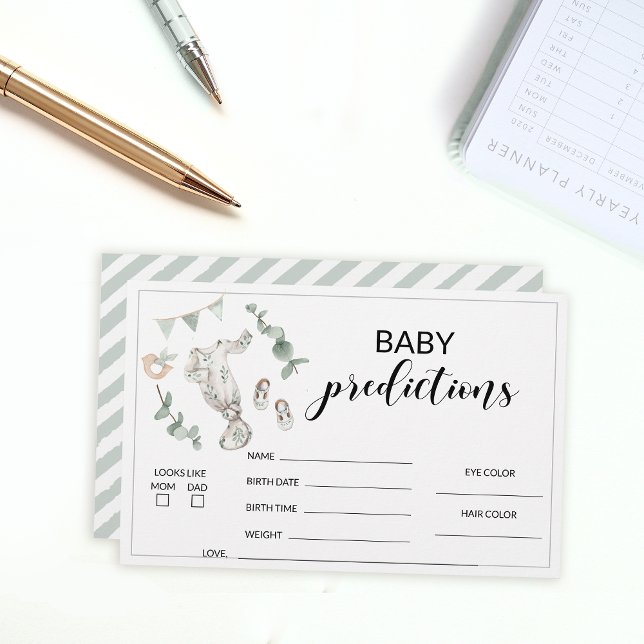 Papelería para predicciones de ducha de bebé boho  (Subido por el creador)