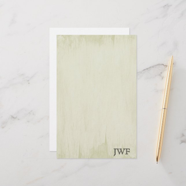 Papelería Parche de época con aspecto de textura gruesa Mono (Anverso/Reverso In Situ)