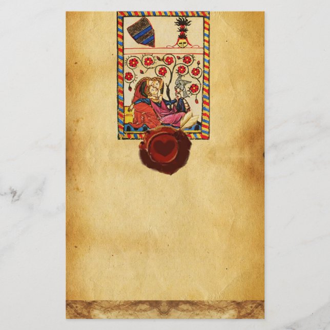 PAPELERÍA PARCHMENT DE AMOR ETERNO SELLO DE CERRAMIENTA DE C (Anverso)