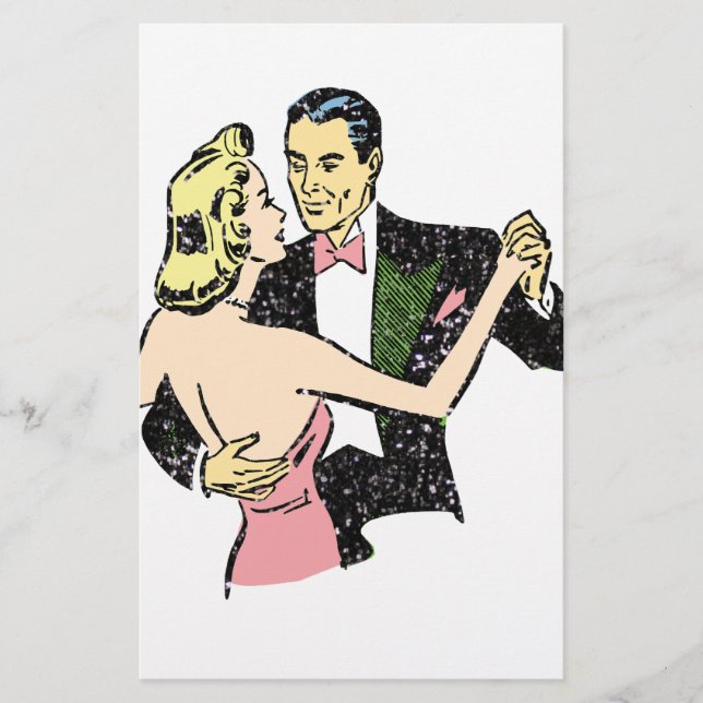 Papelería pareja de baile de cosecha (Anverso)