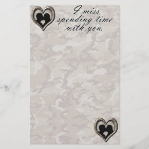 Papelería Pareja de besada de camuflaje te extraña