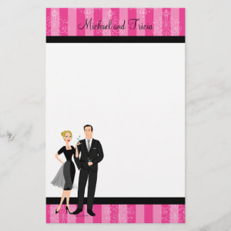 Papelería Pareja Martini de estilo