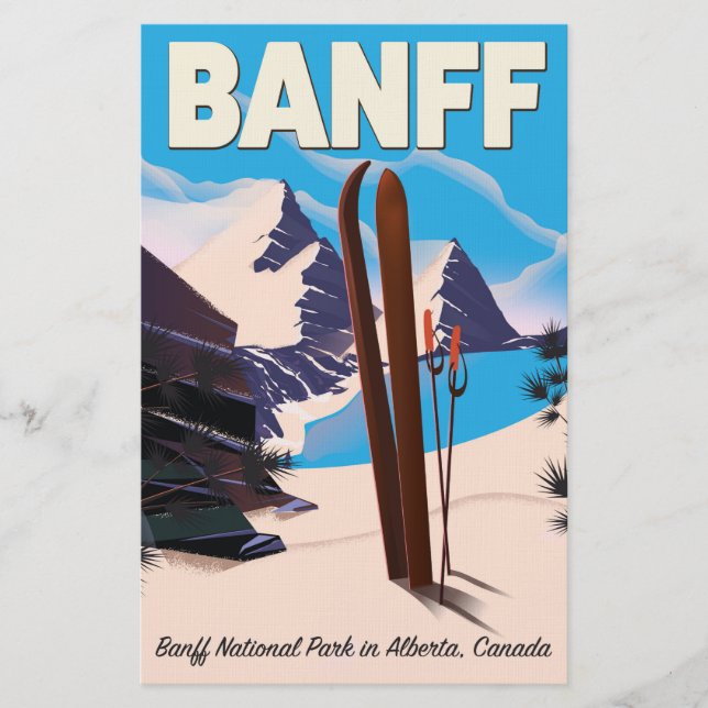Papelería Parque Nacional Banff en Alberta, Canadá. (Anverso)