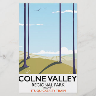 Papelería Parque regional del valle de Colne cartel ferrovia