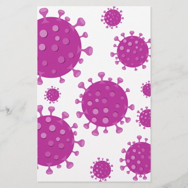 Papelería Partícula viral púrpura (Anverso)