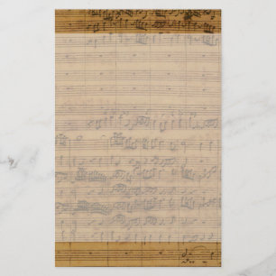 Papelería Partitura del vintage de Johann Sebastian Bach