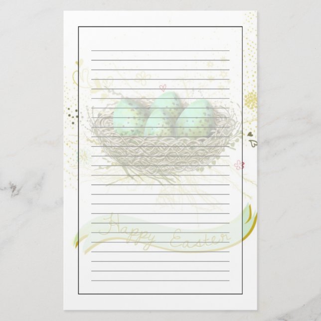 Papelería ¡Pascua feliz! - Jerarquía de los pájaros con los (Anverso)