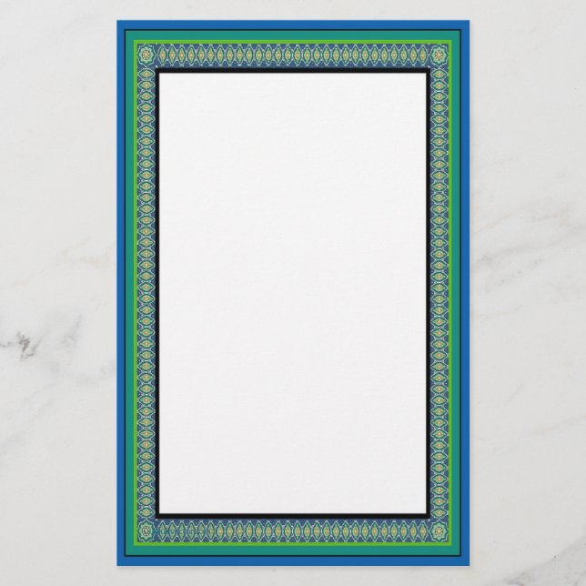 Papelería Paseo del pavo real inmóvil (Anverso)