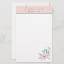 Papelería Pastel Cactus Personal