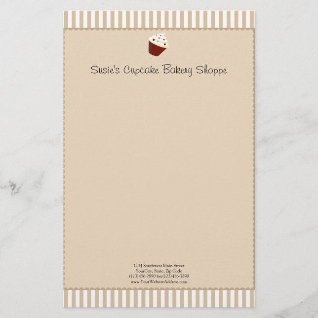 Papelería Pastel con tiras de mocha suave (Anverso)