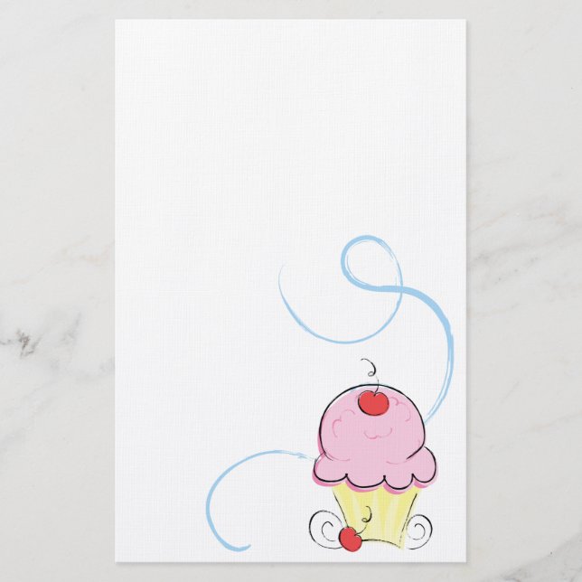 Papelería Pastel de cereza (Anverso)