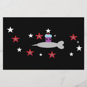 Papelería Pastel espacial y Sr. Narwhal