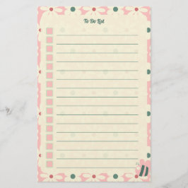 Papelería Pastel Floral To Do List Planner Design