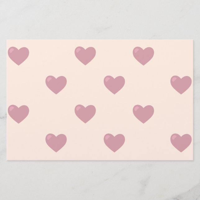 Papelería Pastel Love Hearts (Anverso)