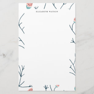 Papelería Pastel Woodland Monograma Stationery