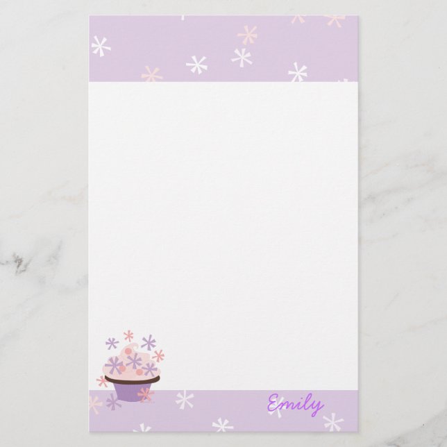Papelería Pasteles y estrellas (Anverso)