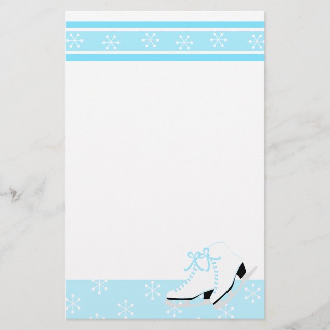 Papelería Patines De Hielo De Snowflake (Anverso)