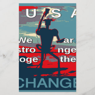 Papelería Patriotic USA Hope Graphic Art Print Design
