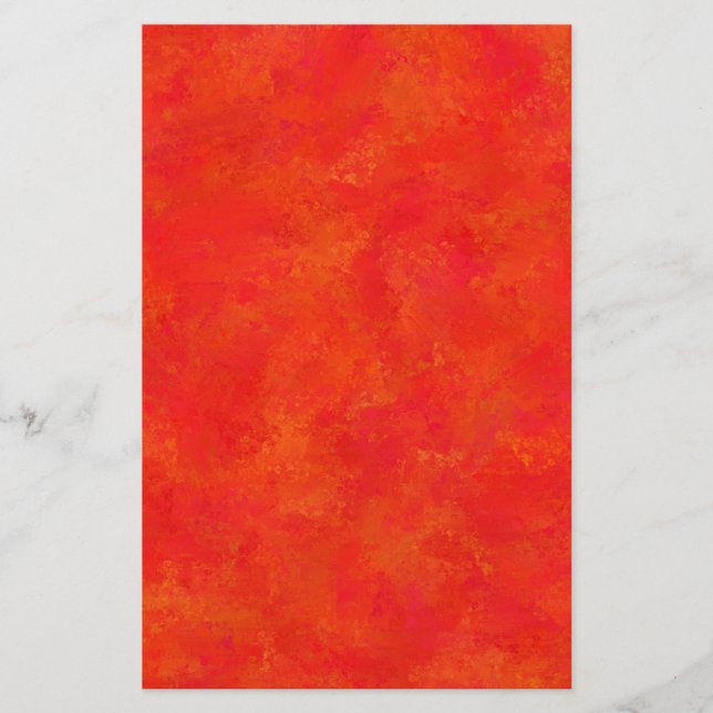 Papelería Patrón abstracto naranja rojo (Anverso)