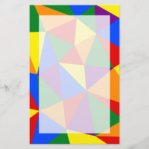 Papelería Patrón arco iris de polígono