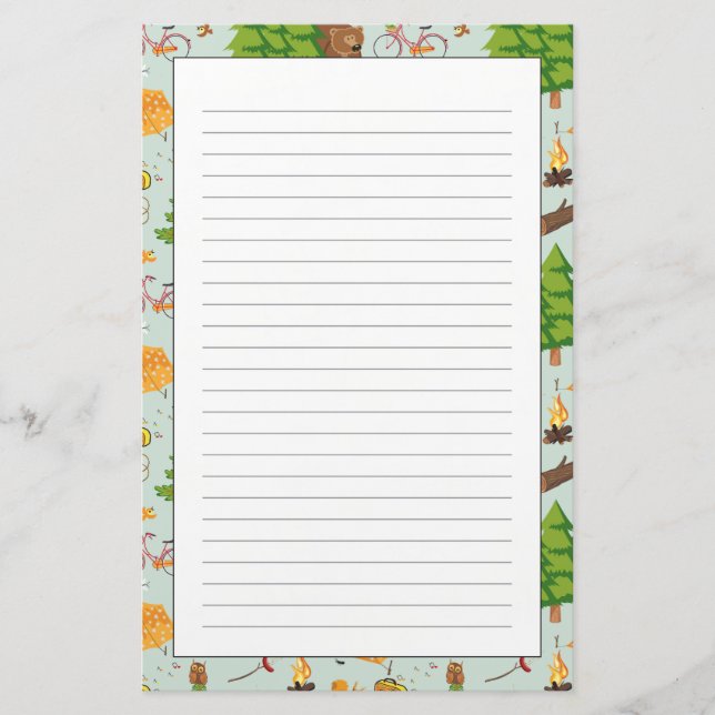 Papelería Patrón de acampamiento (Anverso)