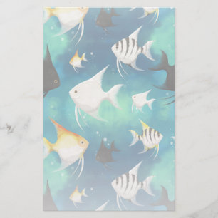 Papelería Patrón de acuario de peces angulares