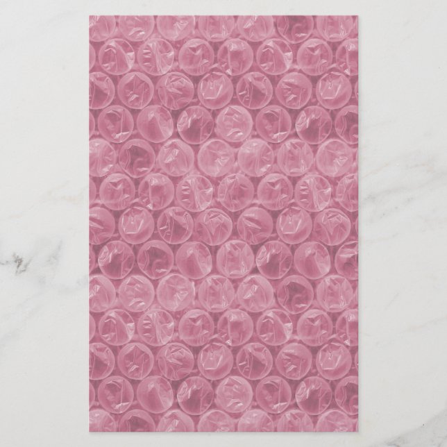 Papelería Patrón de ajuste de burbujas rosa (Anverso)
