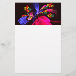 Papelería Patrón de arte de resumen floral colorido moderno