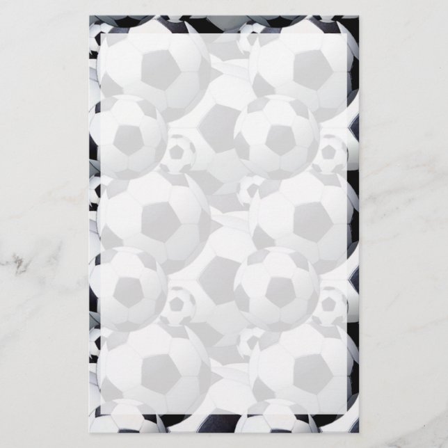 Papelería Patrón de bolas de fútbol (Anverso)