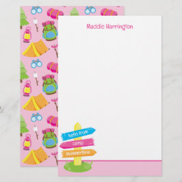 Papelería Patrón de campamento de verano