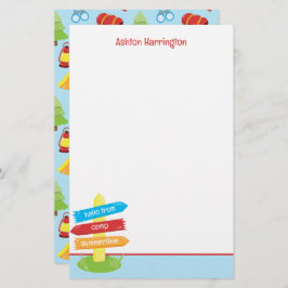 Papelería Patrón de campamento de verano