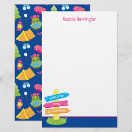 Papelería Patrón de campamento de verano