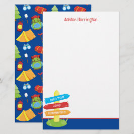 Papelería Patrón de campamento de verano