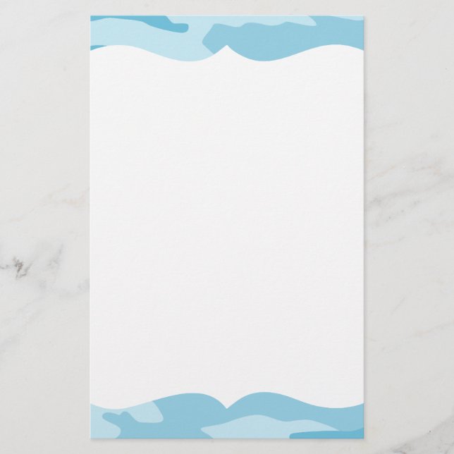 Papelería Patrón de camuflaje azul (Anverso)