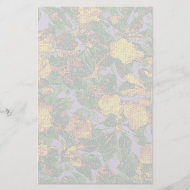 Papelería Patrón de camuflaje de flores amarillas (Anverso)